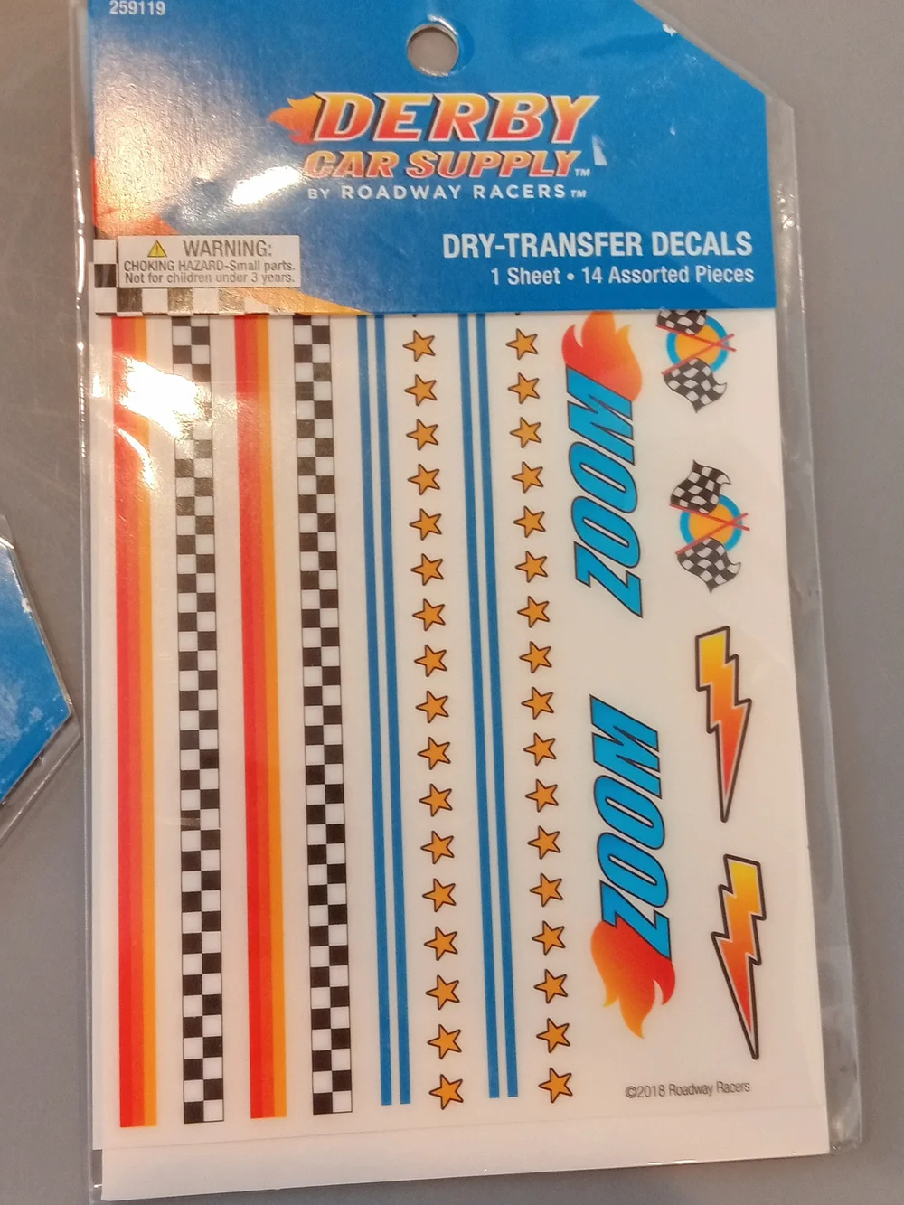 Wooden Derby Car Base And Decals NEW